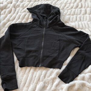 Lululemon Black Cropped Scuba Hoodie